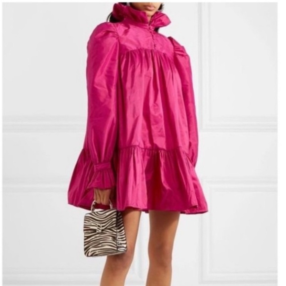 New • AVAVAV • Silk Mini Dress in Magenta Pink - Picture 1 of 16